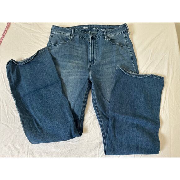 Old Navy Jeans Womens Size 14 Reg Blue High Rise Wow Flare Stretch Denim Pants - Picture 1 of 5